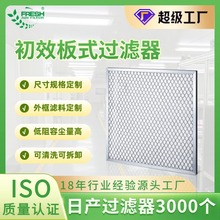 新风机组预过滤平板式可清洗过滤网 通风口可拆卸初效板式过滤器