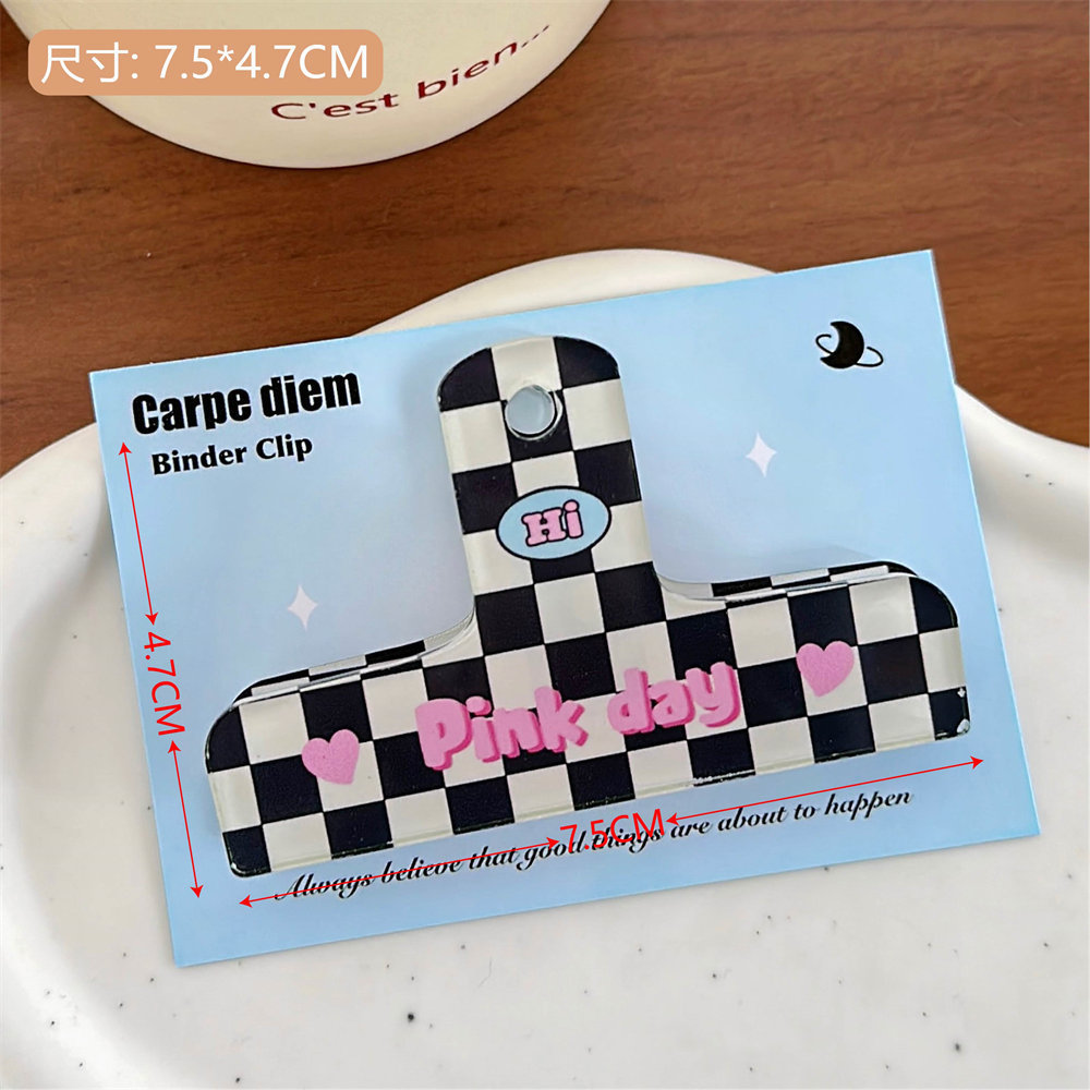 Alta apariencia transparente jalea carpeta estudiante prueba clip de papel acrílico claro larga cola clip de hielo transparente almacenamiento clip al por mayor