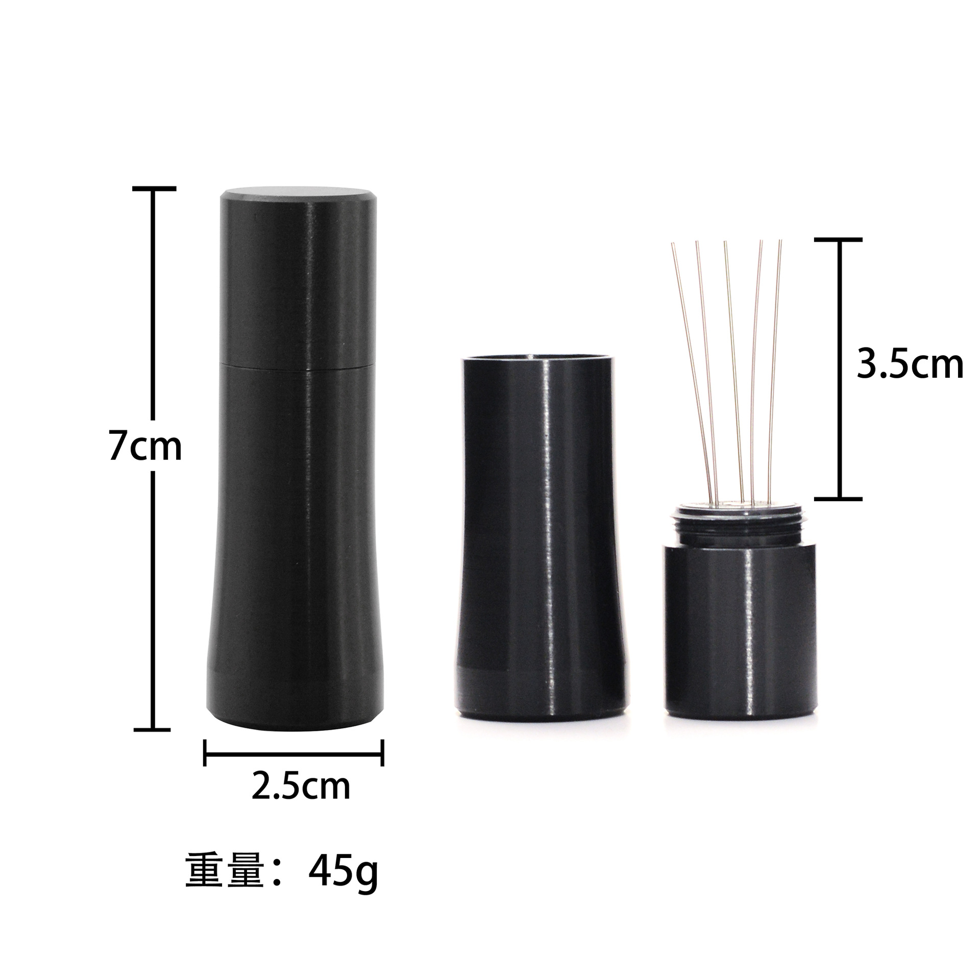 Polvo de tela de café de aleación de aluminio aguja polvo suelto aguja de polvo de madera Dispositivo de polvo de madera sólida separador de aguja de polvo suelto