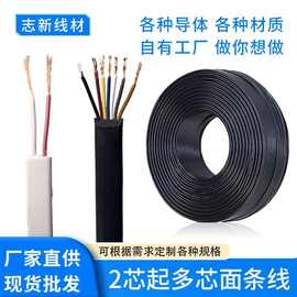 28AWG无氧铜多芯面条线PVC护套电源线可卷线批发 铜芯卷线便携