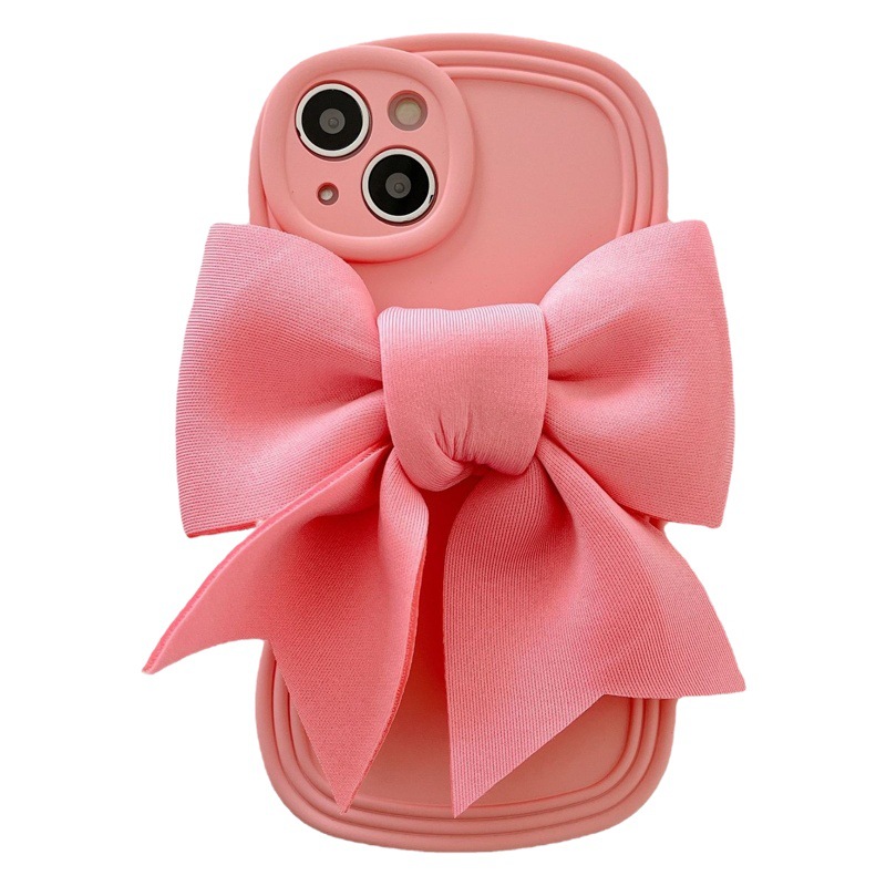 El gran lazo tridimensional de la princesa fugitiva es adecuado para iPhone14/13Pro max funda para teléfono móvil Apple 12 15/16