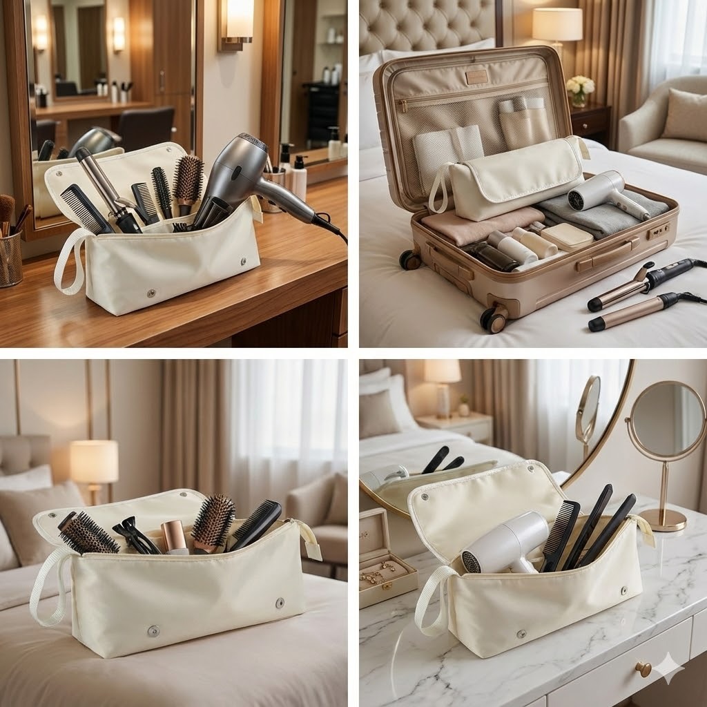 Inventario transfronterizo de nuevos productos alisador de cabello bolsa de almacenamiento de viaje portátil anti-mesis bolsa de almohadilla de calentamiento Dyson rizador de cabello bolsa secador de pelo