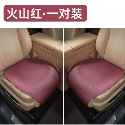 Universal seat cover, Summer thin padded extended perforated - lychee-patterned-half-cover-thin-cushion-volcano-red-set-for-driver-and-passenger-seats-universal-model