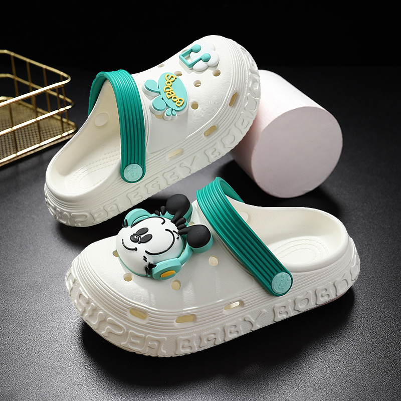 Babu beans new EVA children's hole shoes men's and women's treasure home outdoor non-slip excrement feeling beach shoes on behalf of hair