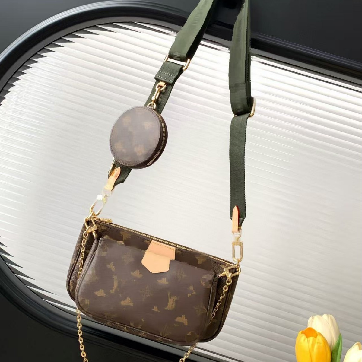 Reclutamiento de fábrica, moda, mahjong, bolso femenino, correa de hombro tres en uno, cadena de hombro, bolso pequeño, bolso de mensajero, bolso de axila presbiterio