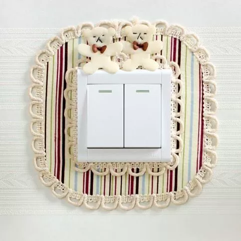 Наклейки-переключатели из ткани, наклейки для украшения стен, защитные накладки на розетки для гостиной и спальни, различные размеры, полоски для защиты от поражения электрическим током.