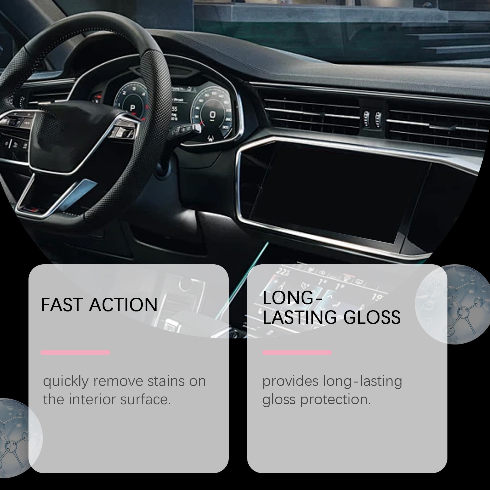 Rayhong Car Interior Polish, Car Leather Interior Maintenance, Cleaning, Care, Polishing and Refurbishing Agent