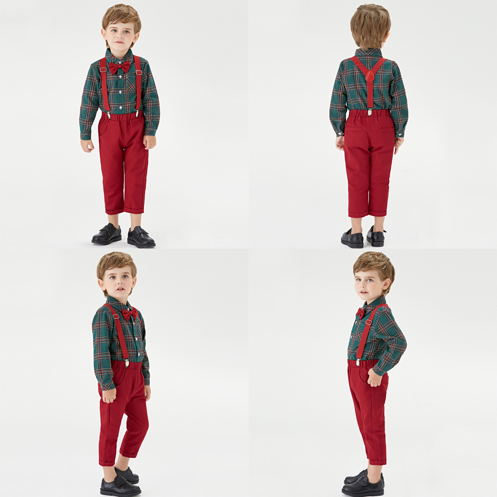 Demi-season children's set for boys with bow