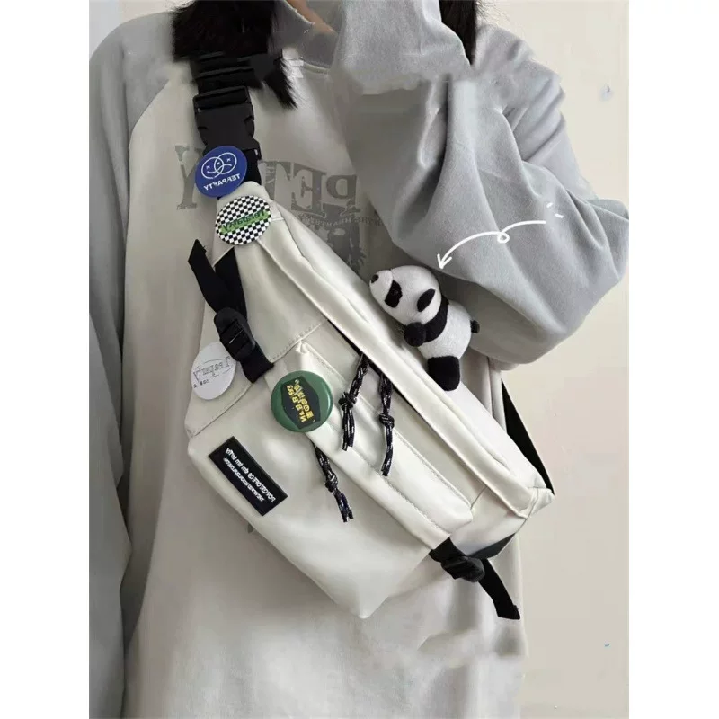 Sports shoulder bag, universal Japanese chest bag for cycling for men and women, brand belt bag for leisure