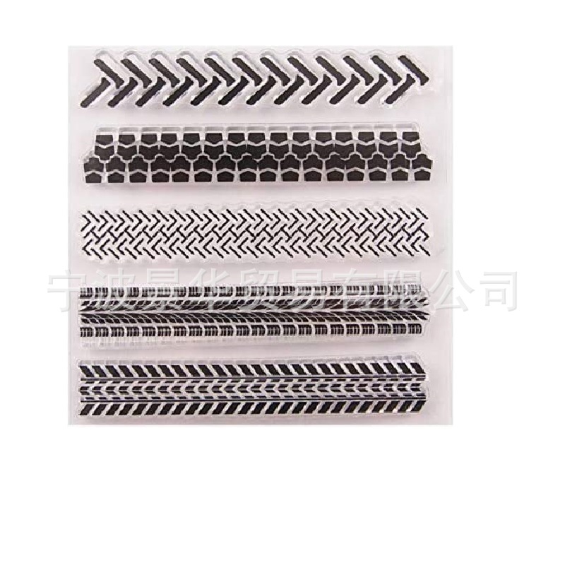 Sello de silicona transparente sello diyPVC sello acabado mano cuenta papelería encaje negro