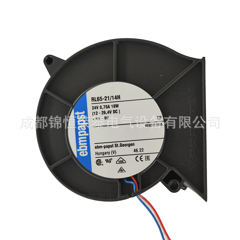 德国ebmpapst电梯设备 管道用风机RL65-21/14H离心紧凑式风扇