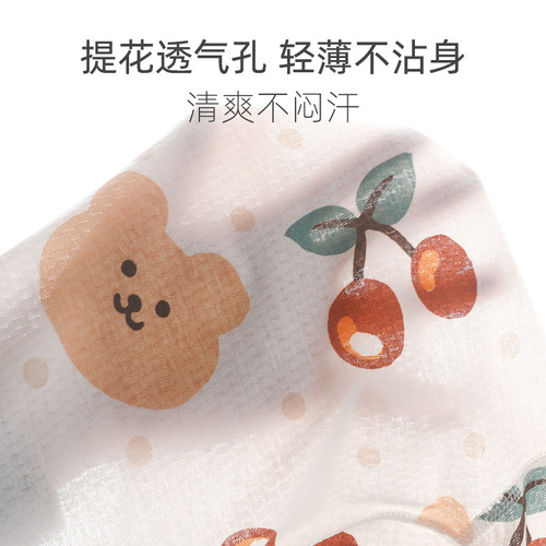 Baby and children's summer cotton pajamas, baby triangle robe, newborn boneless jumpsuit, crawling suit