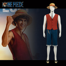 点雅路飞cos美国电视剧真人同款海贼王马甲草帽cosplay万圣节服装