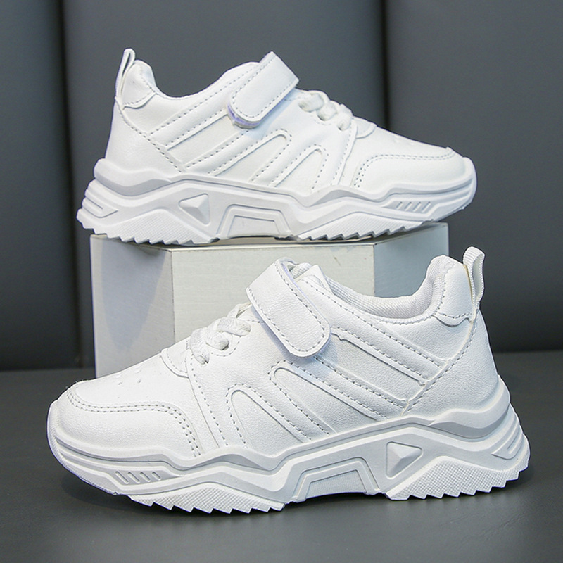 Zapatillas Deportivas Casuales para Niños de Cuero Sintético e Impermeables, Ligeras y Antideslizantes