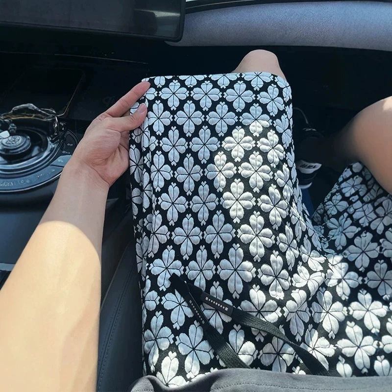 Houndstooth Floral Print High-Waist Straight Leg Pants Summer Thin Style Casual Beach Shorts For Men And Women Trendy Streetwear Five Pockets_voghion.com