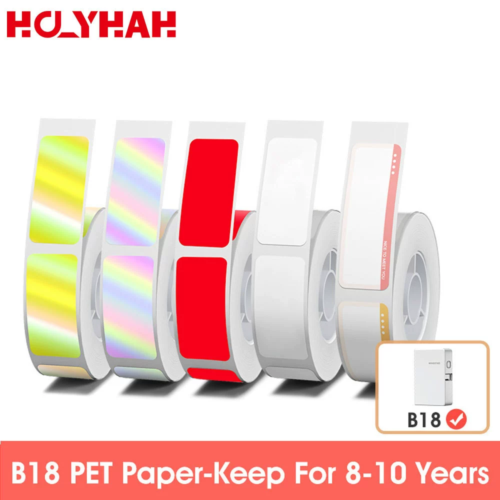 Jingchen B18 фото 10 лет самоклеящаяся трехстойкая Термотрансферная этикетка наклейка Матовая Серебристая светящаяся водостойкая этикеточная бумага