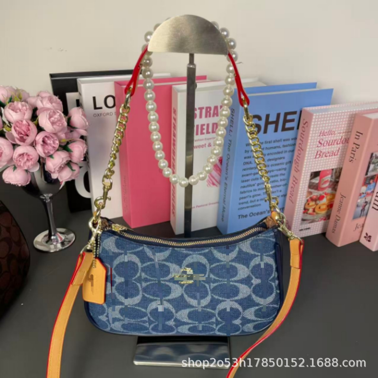 2025 nuevo bolso de media luna de fábrica original Kouc bolso de mujer bolso de brazo de moda de hombro portátil bolso de mahjong