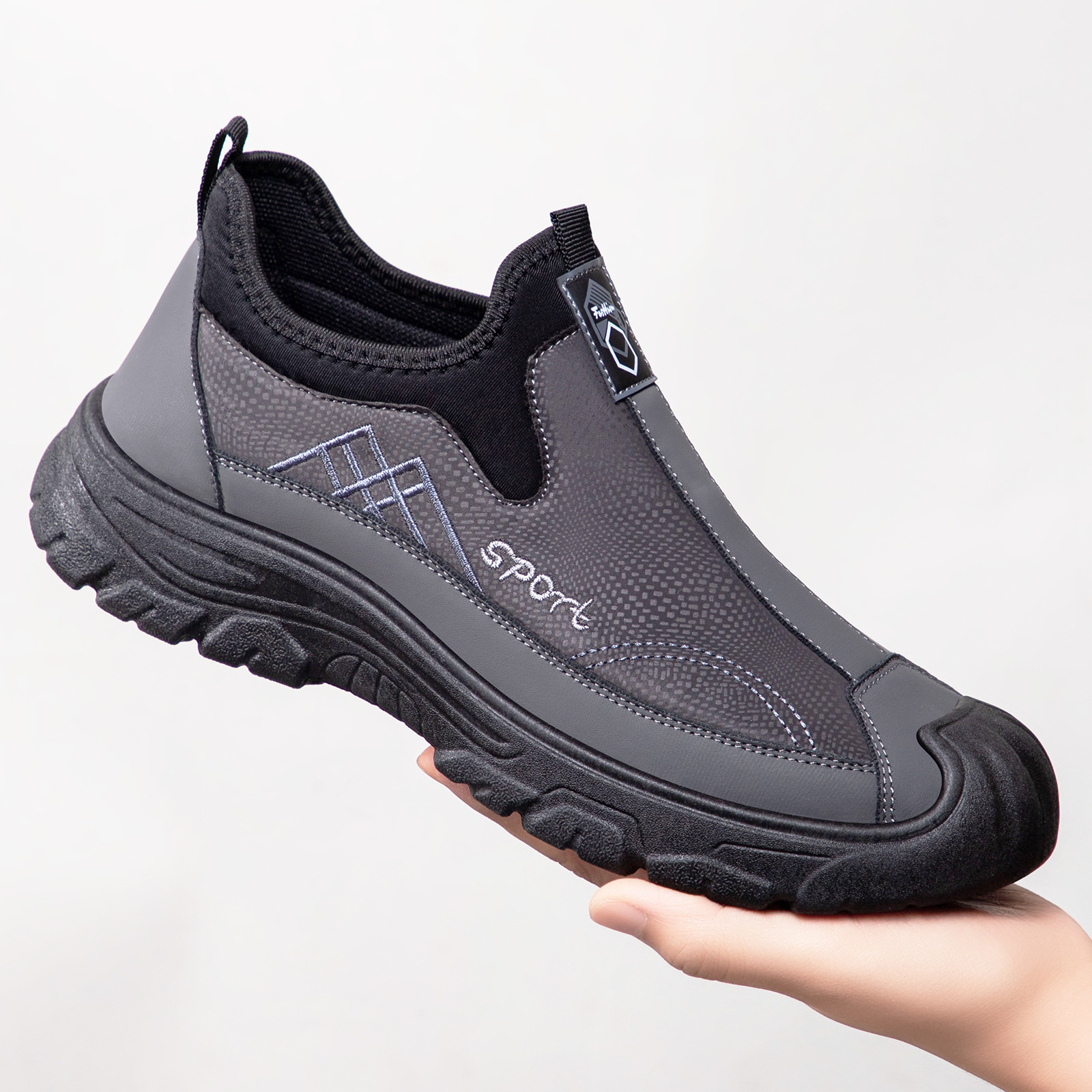 Zapatos de hombre primavera zapatos casuales superficiales zapatos de zapato único con suela blanda zapatos de suela gruesa cómodos al aire libre zapatos de papá