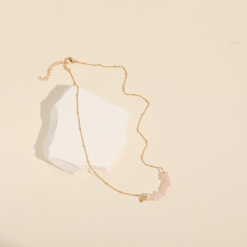 Womenu0027S Simple Style Geometric Copper Natural Stone Necklace Plating Copper Necklaces