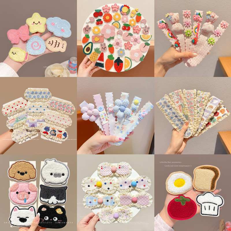Children's Sweet Lace Bangs Sticker, Forehead Hair Tidying Magic Tool, Cute Magic Sticker for Girls, Little Girl's Magic Sticker