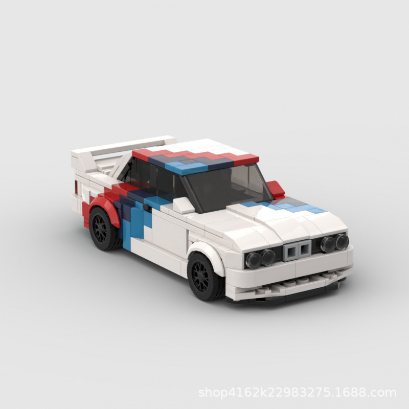 MOC blocks compatible with Lego speed series 8-grid treasure size E30 M3 racing car for boys speed champion MOC blocks compatible with Lego speed series 8-grid treasure size E30 M3 racing car for boys speed champion