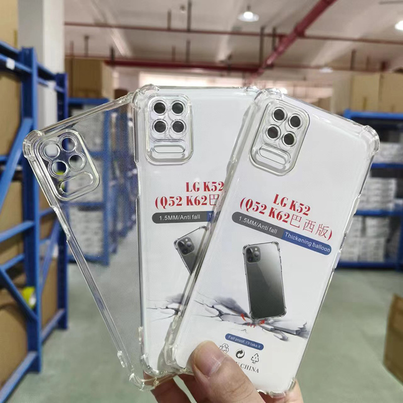 Suitable for lg k71 q52 k62 k22 k31 four-corner airbag anti-drop transparent protective cover tpu mobile phone case