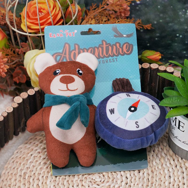 Mascota de dibujos animados molar resistente a la mordedura de perro de juguete de peluche traje de juguete de sonido transfronterizo al por mayor suministros para mascotas