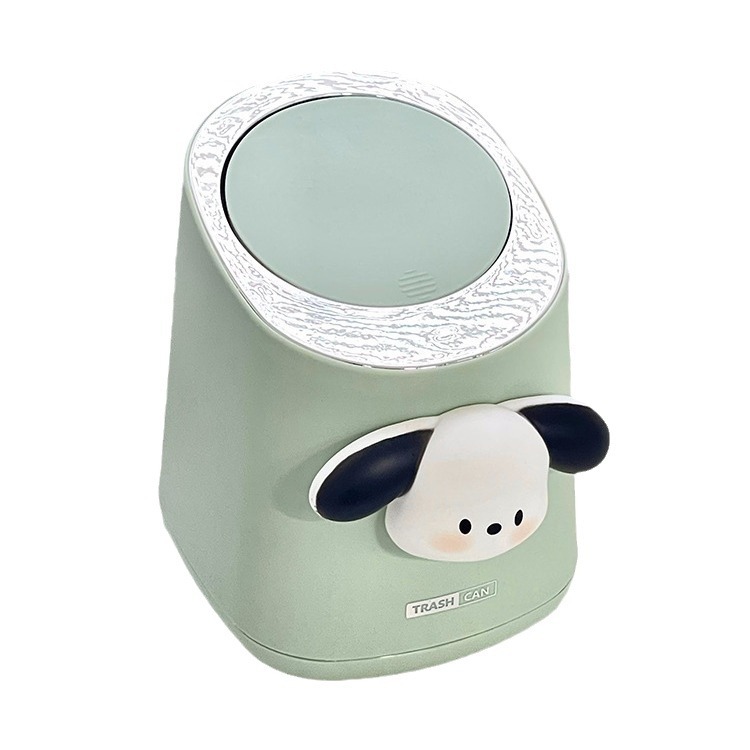 Mini estilo japonés lindo papelera de escritorio simple presión papelera de basura dormitorio de estudiantes cabecera papelera de basura