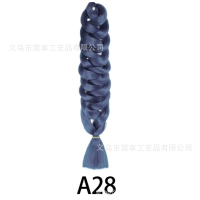 Transfronterizo 165gXP Embalaje África comercio exterior 82 pulgadas pelucas coloridas grandes trenzas de alta temperatura seda negra trenzas sucias stock