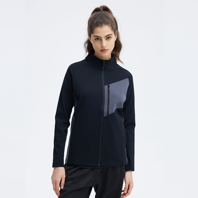 Otoño e invierno pájaro hogar al aire libre de secado rápido chaqueta deportiva chaqueta de los hombres collar de pie suelta manga larga transpirable casual cremallera superior