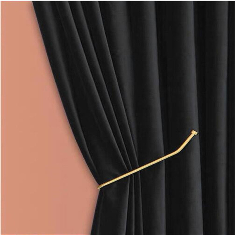 Black Dutch Velvet Fabric Dance Studio Curtain Fabric Living Room Bedroom Blackout Stage Background Wholesale Processing