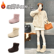 8cm����������ѩ��ѥŮ��2025�ﶬ���ӽq�Ӻ�߸���ů��Ьëë