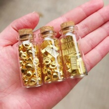 高颜值软木塞小玻璃瓶漂亮的装海螺贝壳的小瓶子便宜非常小的空瓶