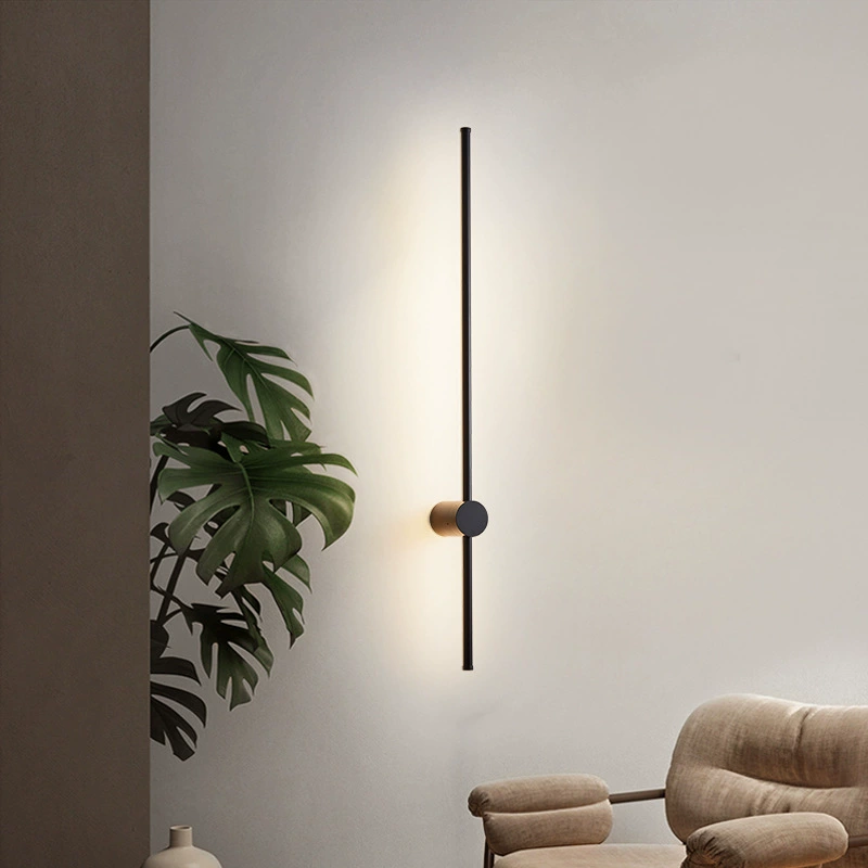 Новый китайский стиль свет Роскошная простая полоса вилла отель гостиная коридор проход фон украшения стены спальня прикроватная настенная лампа