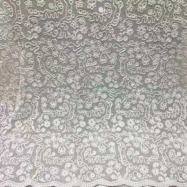 水溶立体腰果花粗棉盘带绣花面料纯棉镂空网格连衣裙礼服DIY布料