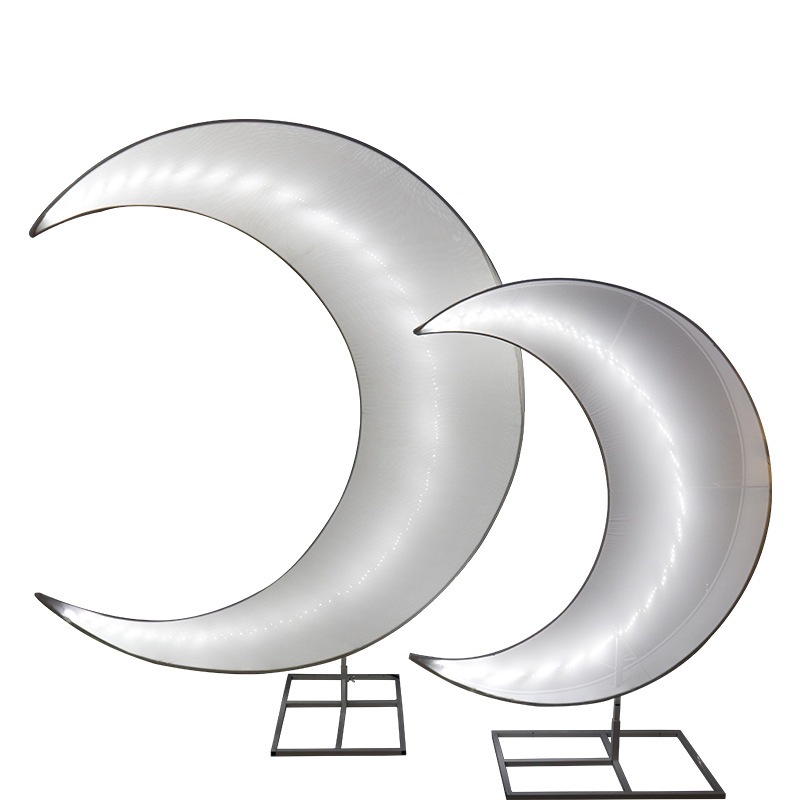 Iron Art Moon Accesorios para bodas Lámpara de guía de carretera Meichen Hotel Estilo moderno Salón de cine Decoración del lugar del escenario Accesorios