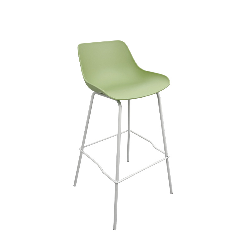 Bar de estilo nórdico silla alta red de leche roja tienda de té taburete especial de cuatro patas cafeteria de recepción casera taburete alto
