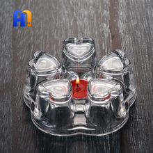 批发水晶玻璃暖茶器高硼硅心形加热底座功夫茶具配件茶盘