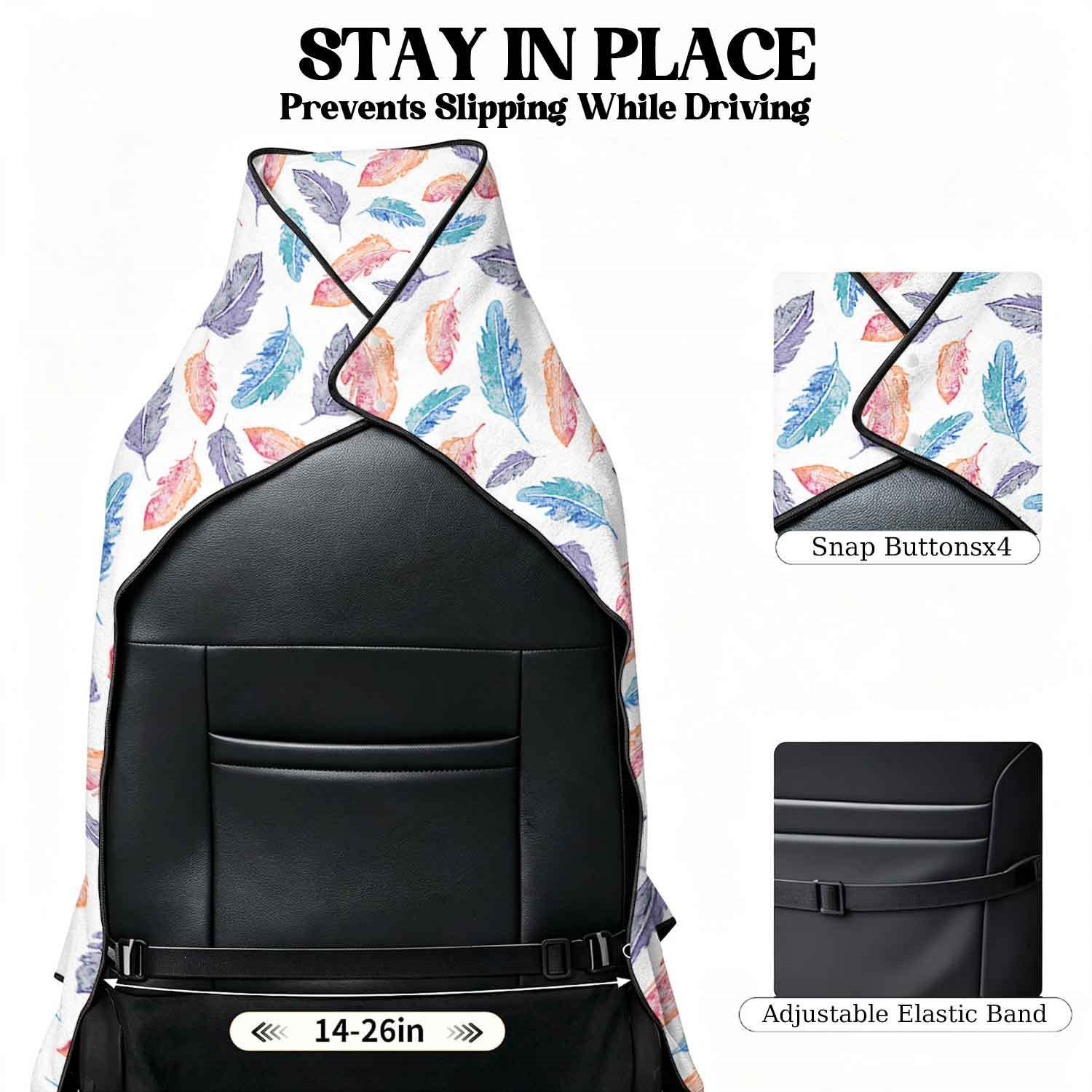 Geometric Bath Towel Car Seat Cover 2-in-1 Microfiber Outdoor Beach Car Dual-Use Universal Seat Cushion