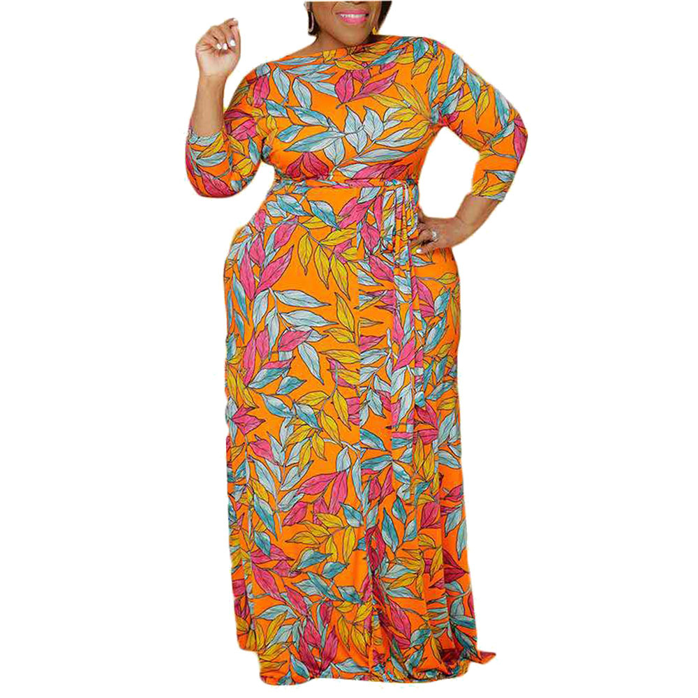 Plus Size Slim African Style Print Dress NSYMA81689