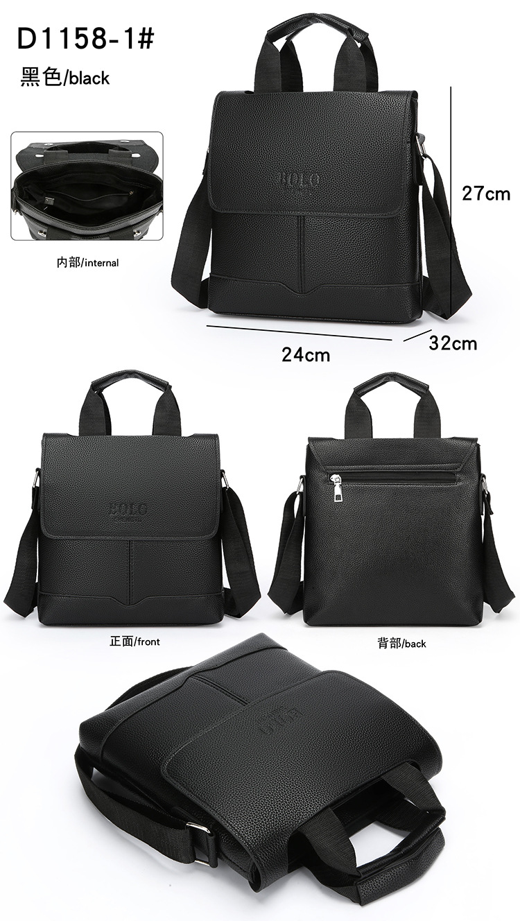 Amazon Business casual single-shoulder bag, men's bag, travel light crossbody bag, PU leather water-resistant men's handbag details Picture