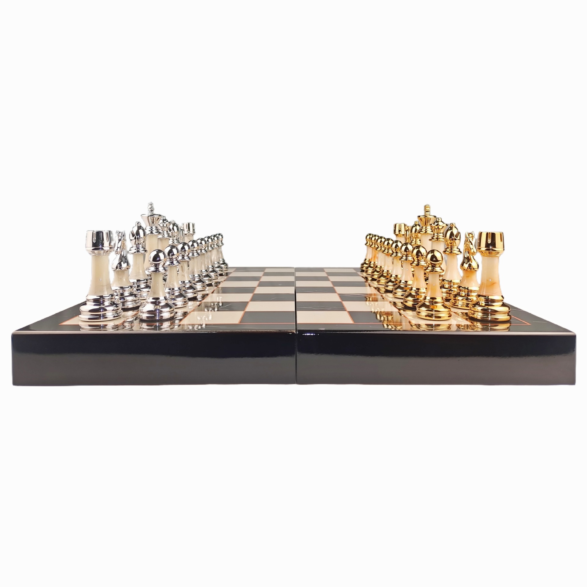 Juegos de ajedrez de madera 15 pulgadas tablero plegable piezas de ajedrez para adultos, niños, estudiantes, competencia especial
