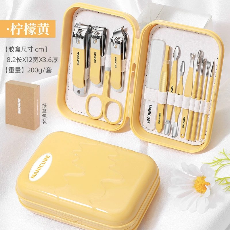 Немецкий набор кусачек для ногтей из нержавеющей стали, кусачки для ногтей, маникюрный инструмент, портативный косметический инструмент с защитой от брызг