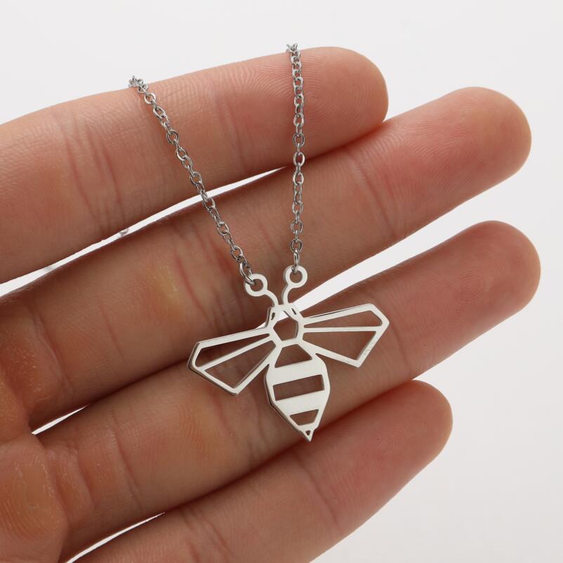 Cute Bee Titanium Steel Plating Necklace