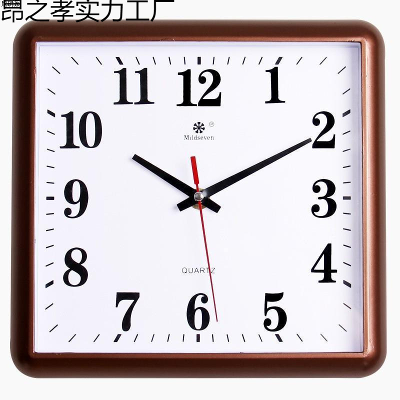 石英钟挂墙时钟时钟时尚静音长方形家用挂表个性简约钟表挂钟客厅