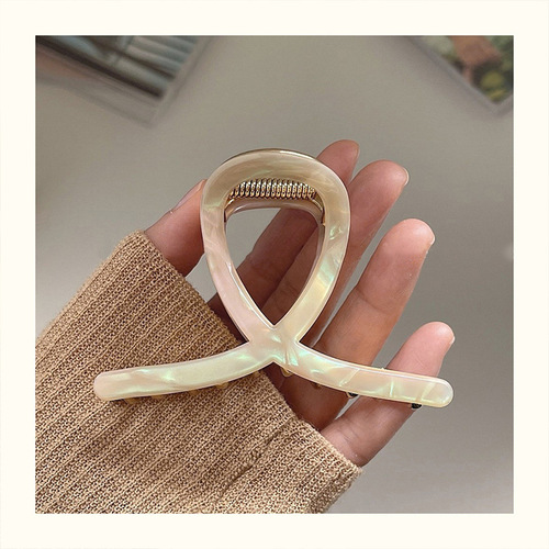 Acid Shark Hair Clip from Han Number, with multiple clips, stylish hair clip for the back of the head, high-end temperament alloy hair clip