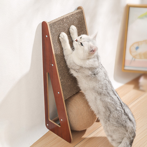 Pet cat scratching board cat toy cat claw board wholesale corrugated paper cat scratching board without crumbs large funny cat vertical wall
