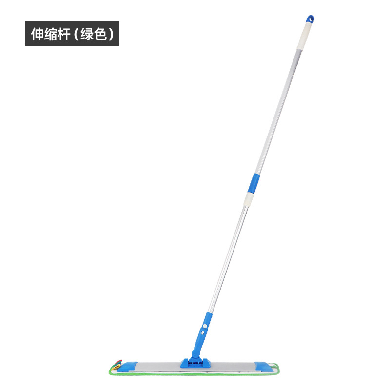 Mopa plana retráctil grande con cinta mágica para limpieza del hogar y hospitales, mopa para pisos con placa de aluminio y cierre adhesivo, de doble uso para limpieza en seco y húmedo.