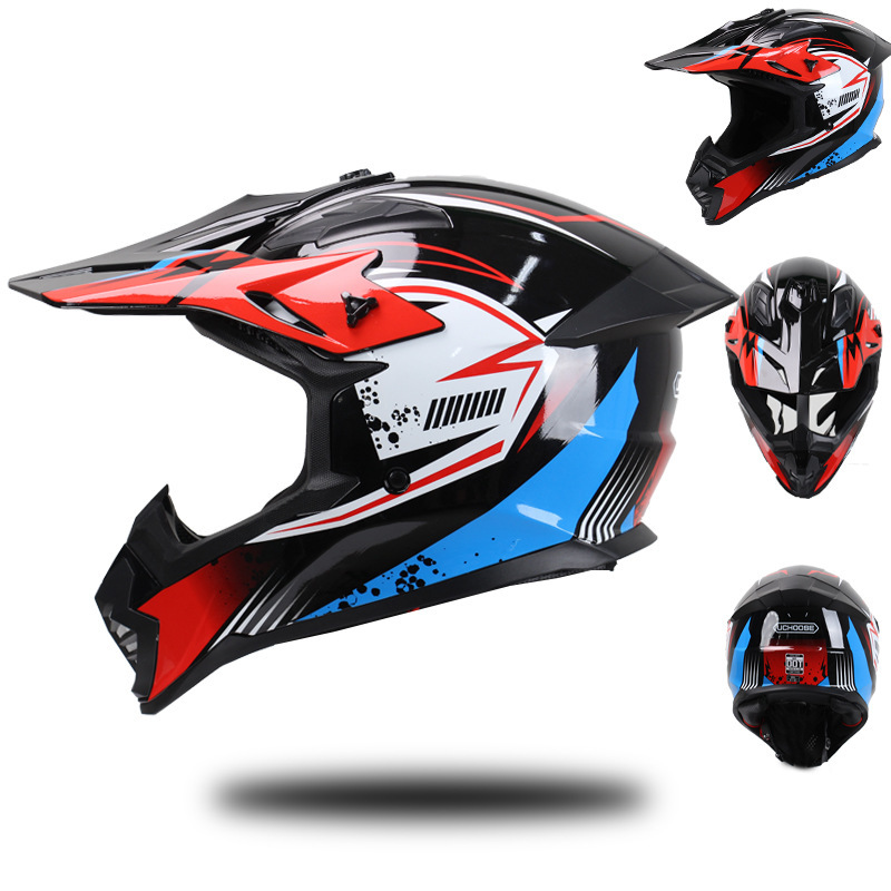 Off-Road Motorcycle Helmet for Men and Women, Rally Full-Face Helmet, Mountain Bike Downhill All-Season Full-Coverage 3C Certified Riding Helmet