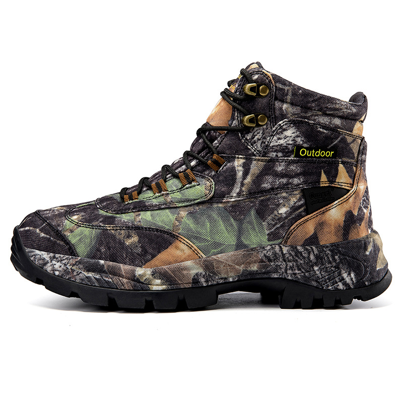 Men's outdoor large -size foreign trade dedicated to camouflage boots, anti -slip, wear -resistant waterproof hidden mountaineering hunting and wrap boots 4